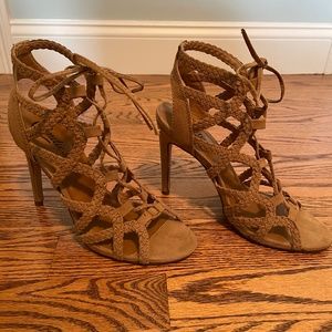 NWOT - Candies Faux Suede Heeled Sandals (New, size 8)